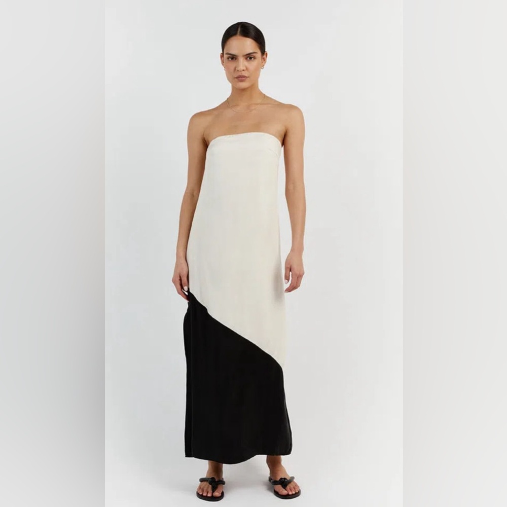 DISSH Taj Pearl and Black Midi Dress